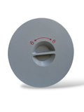 cabset RP01125 Revisionsabdeckung für 125-mm-Bohrung in Grau, Vorderansicht mit Drehverschluss